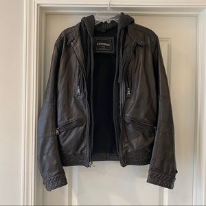 Men’s Express bomber jacket with built in hoodie